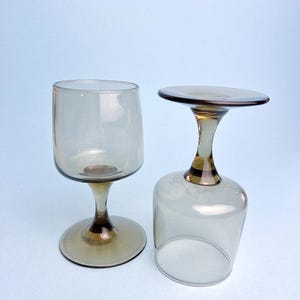 Vintage Libbey &quot;Tawny Accent&quot; Wine Glasses, Set of 2