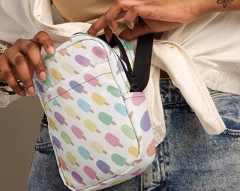 Utility Crossbody Bag, Popsicle Festival Bag, Travel Sling Bag, Small Everyday Purse, Minimalist Bag, Outdoor Adventure Bag