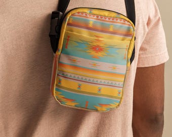Utility Crossbody Bag, Southwestern Colorful Festival Bag, Travel Sling Bag, Small Everyday Purse, Minimalist Bag, Outdoor Adventure Bag
