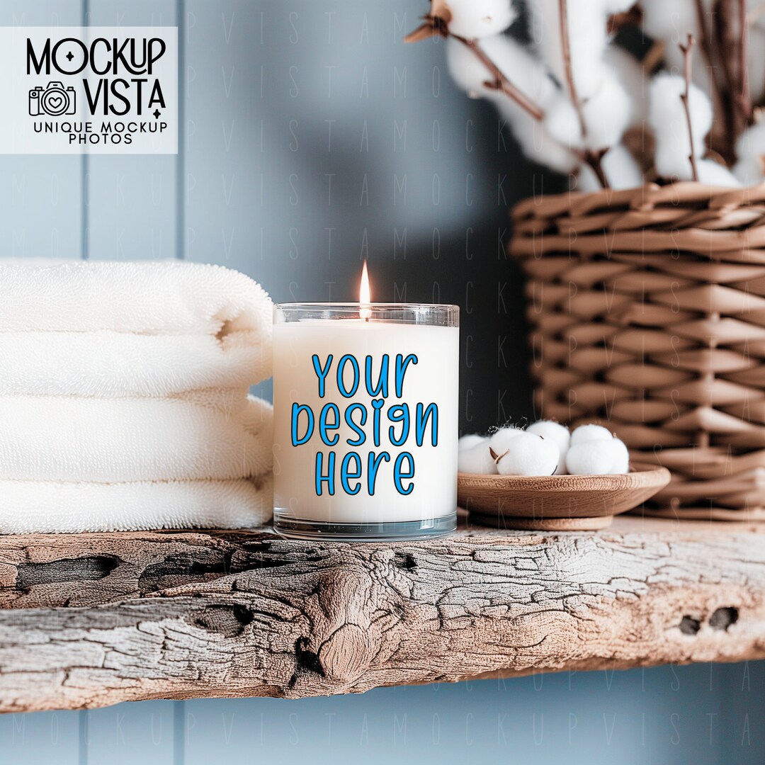 Candle Mockup Boho Mockup Candle Jar Mockup Print on Demand Candle