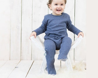 OrganicEra Organic Baby Footed Pajamas Indigo