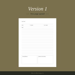 Printable Sermon Notes Template - A4, A5, US Letter, and Half Letter Sizes - Etsy