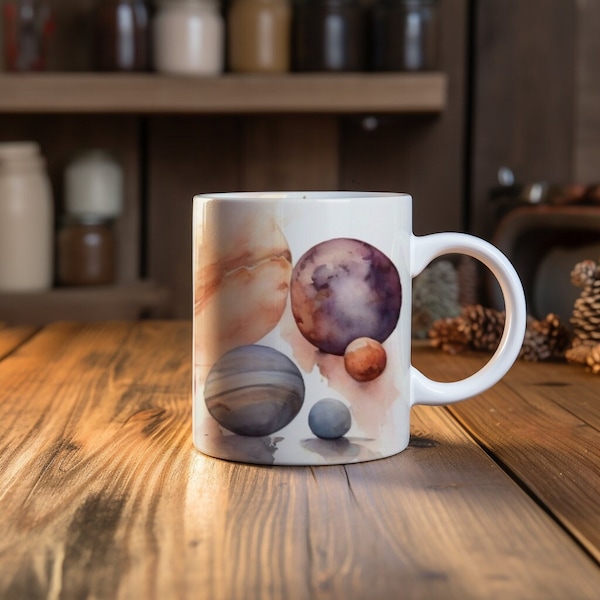 Planetary Palette Artisan Cup, Galaxy Mug, , Outer Space, Starry Sky Mug, Celestial Cup, Space Themed, Space Mug