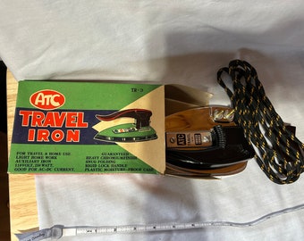 Vintage ATC Travel Iron with original box