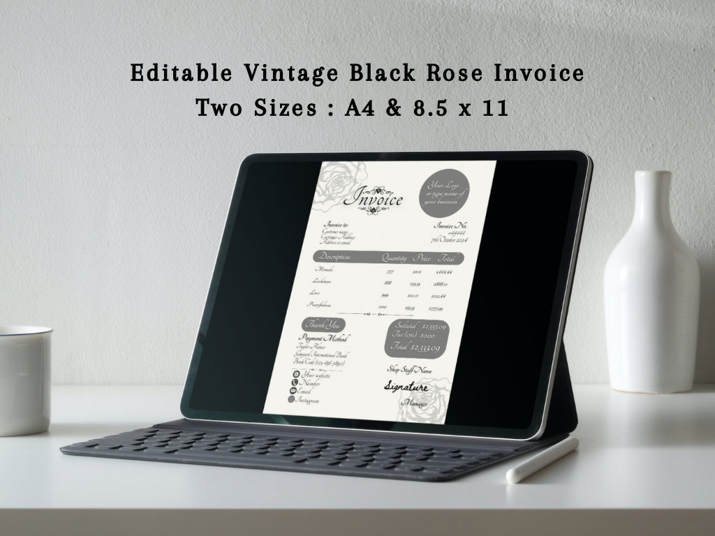 Invoice Template/editable Invoice Template/custom Invoice Template