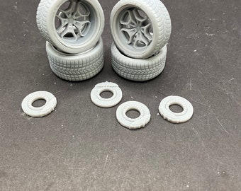 Jantes et pneus de style HHR 1/25 avec freins