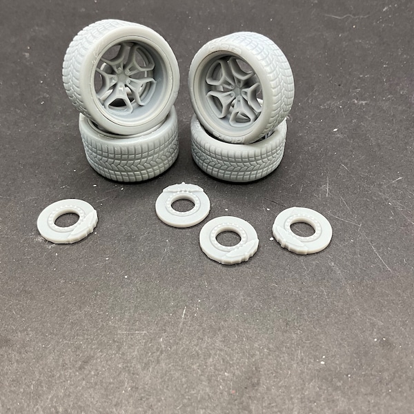 1/25 HHR style rims and tires with brakes