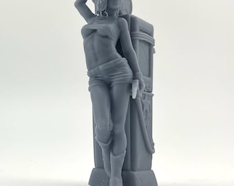 Gas Pump Girl Brandee 3D gedruckt für Diorama