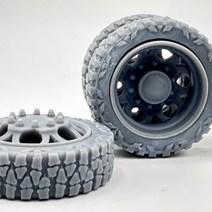 semi dually wheels and tires for pickup 1/18