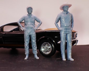 Caroll Shelby and Ken Miles for model cars 3d printed