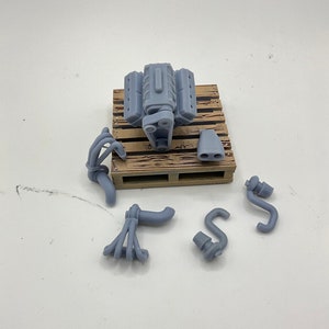 twin turbo supercharged, big block, engine, 1/24 1/25 scale