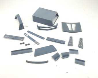 1/25 90's Chevy pickup ground effects/ hood/ bed topper single cab