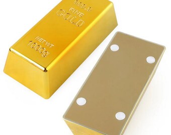 Fake Gold Bar Plastic Golden Paperweight Home Decor Bullion