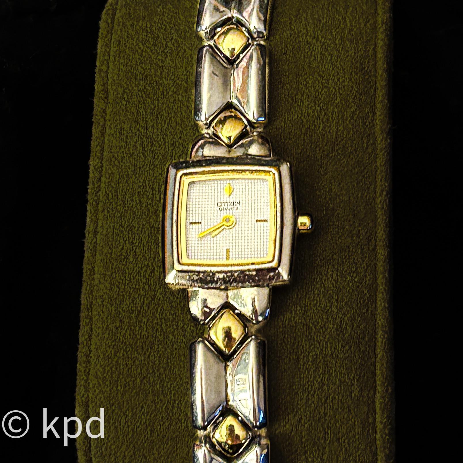 Citizen Quartz Silver and Gold Square Watch Citizen Women main image 2