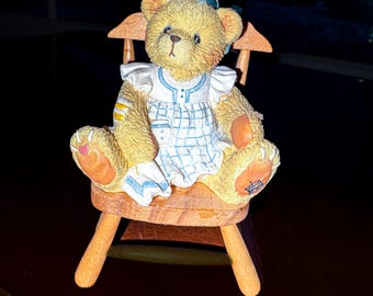 Cherished Teddies Dina Figurine, Enesco 1996, Nursery Decor