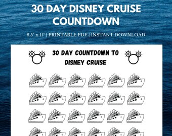 Cruise Countdown | 8.5&quot; x 11&quot; Instant Download Printable