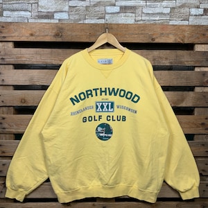 Vintage Northwood Rhinelander Wisconsin Golf Club Sweatshirt Northwood Pullover Sweater Wisconsin Crewneck Jumper Northwood Graphic Logo