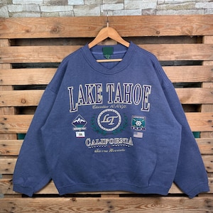 Vintage Lake Tahoe California Sweatshirt Lake Tahoe Pullover Sweater Lake Tahoe Crewneck Jumper Lake Tahoe California Graphic Print