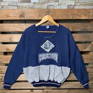Vintage NCAA Georgetown Hoyas University Sweatshirt Georgetown Pullover Sweater Georgetown Crewneck Jumper Georgetown Hoyas Embroidered