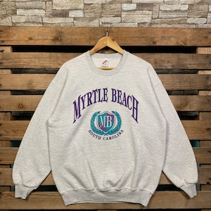 Vintage 90s Myrtle Beach South Carolina Sweatshirt Myrtle Beach Pullover Sweater Myrtle Beach Crewneck Jumper Myrtle Beach Logo Graphic