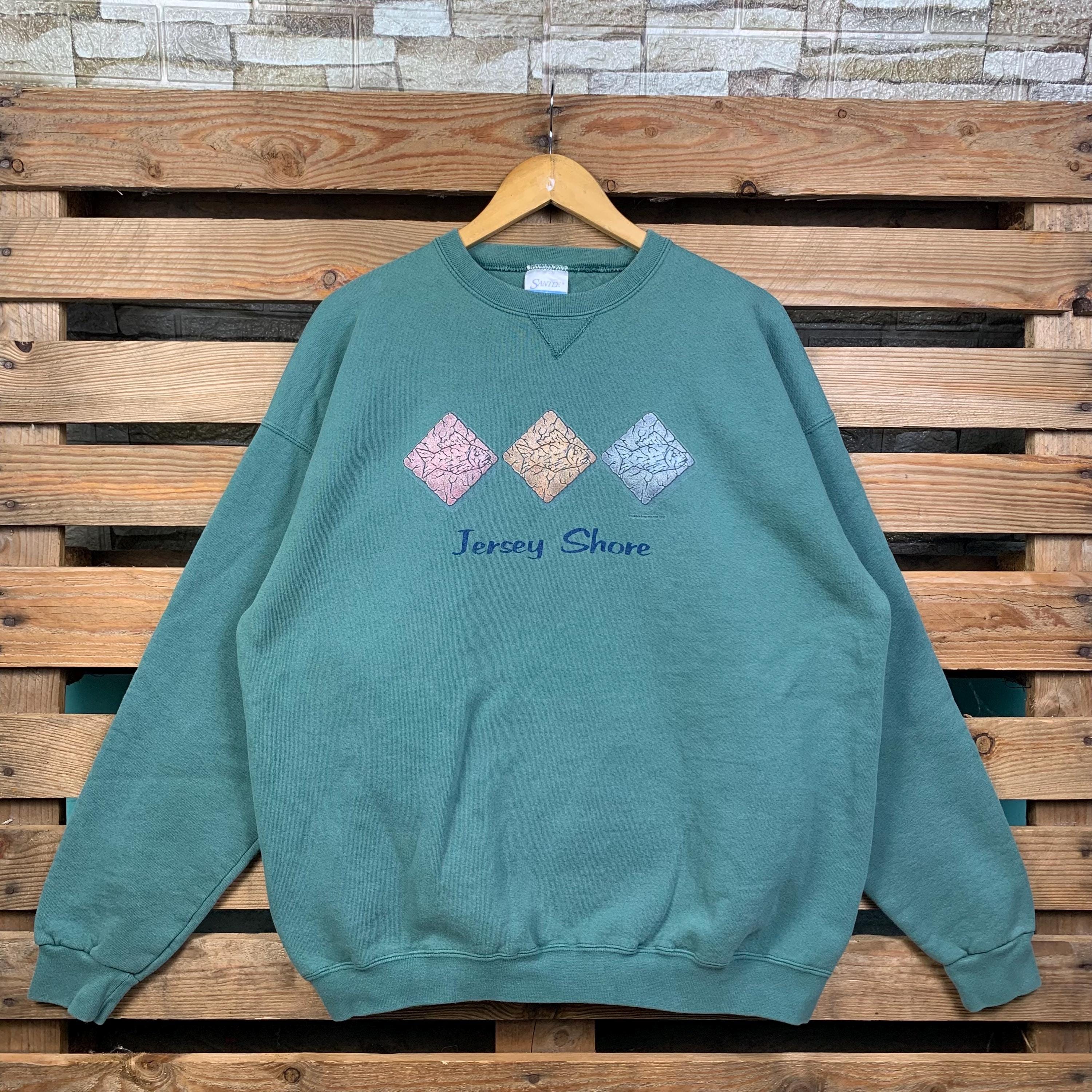 Vintage Jersey Shore Sweatshirt Jersey Shore Crewneck Jumper Jersey Shore Pullover Sweater Jersey Shore Logo  Graphic Print XLarge Size