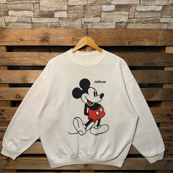 Vintage Mickey Mouse California Sweatshirt Mickey Mouse Crewneck Sweater  Mickey Mouse Pullover Sweatshirt Mickey Mouse Big Print Graphic - Etsy