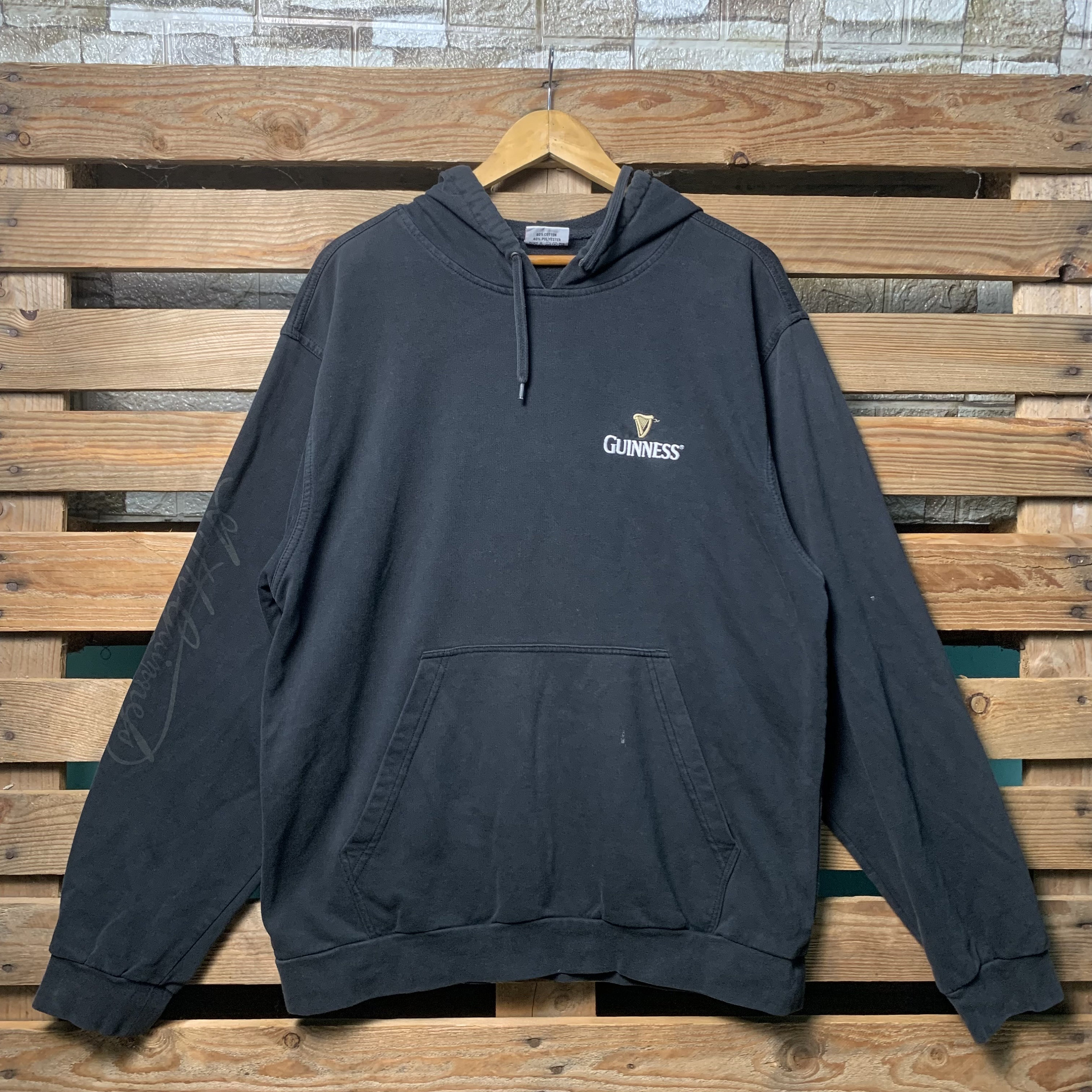 Organic Cotton Guinness Jumper Vintage Distressed Guinness Hoodie