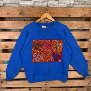 Vintage Distress Shaman Ritual Serpent Sweatshirt Shaman Ritual Crewneck Jumper Shaman Pullover Sweater Shaman Ritual Serpent Embroidery