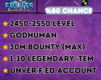 Shark Race4 Tier1 Blox Fruit Account Lv:2450, AWAKENED DOUGH, GodHuman, CDK, Unverified Account