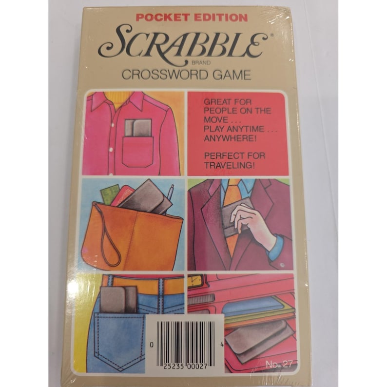Scrabble Problem VTG 1978 Scrabble Pocket Edition Crossword #27 Travel Board Game NEW ...