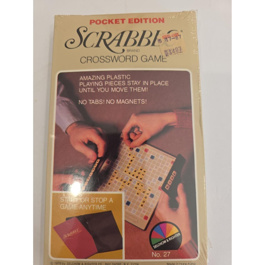 Scrabble Problem VTG 1978 Scrabble Pocket Edition Crossword #27 Travel Board Game NEW ...