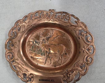 Cenicero antiguo de cobre Morehead, Kentucky