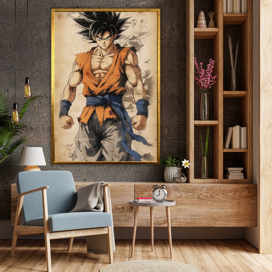 Dragon Ball Wall Art, Anime Canvas Decor, Anime Gift, Cartoon Poster