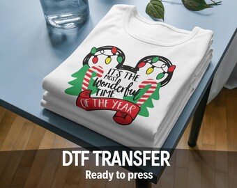 Mickey Mouse Christmas DTF Transfer: Ready to Press