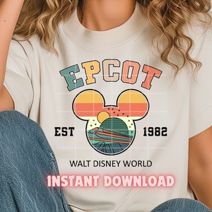 Retro Epcot EST 1982 PNG, Family Trip 2024 Png, Family Vacation Png, Friend Squad Png, Vacay Mode Png, Magical Kingdom Png, Only Png