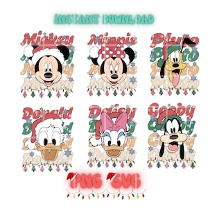 Merry Christmas Mouse Bundle Svg Png, Christmas Mouse And Friends, Xmas Svg, Christmas Friends Svg, Holiday Season Svg