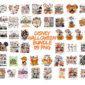 Halloween Mouse And Friends Svg Bundle, Cukierek albo psikus Svg, Upiorne wibracje Svg, Rodzinna wycieczka na Halloween Png, Projekt koszulki Mıckey Halloween png
