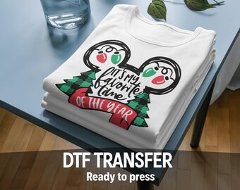 Mickey & Friends Christmas DTF Transfer: Ready to Press