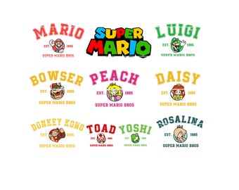 Super Mario Family Clipart Bundle (Digital Download)