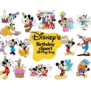 Birthday Party Png-Svg Bundle, Family Vacation Png, Vacay Mode, Magical Kingdom Png,  Birthday Minnie, Mickey, Daisy, Donald, Goofy, Gifts