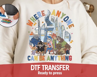 Disney Zootopia Ready To Press,Nick Wilde And Judy Hopps DTF Transfer,Disney Zootopia Couples DTF,Disney Family Trip Transfer,Zootropolis