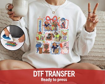 Disney Zootopia Ready To Press,Nick Wilde And Judy Hopps DTF Transfer,Disney Zootopia Couples DTF,Disney Family Trip Transfer,Zootropolis
