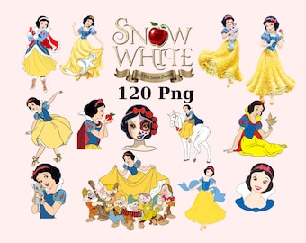Snow White PNG Clipart Bundle (Digital Download)