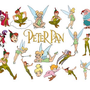 Peter Pan 35 PNG-SVG-Datei, Peter Pan SVG, Peter Pan, Kapitän Hook Sofortiger digitaler Download, Tinker Bell png, Tinkerbell svg, Never Grow Up