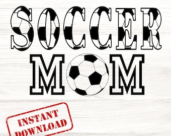 Fotbollsmamma SVG: Digital nedladdning för Cricut och Silhouette
