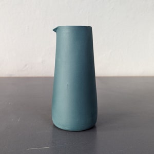 Minimalistic porcelain water jug, handmade from pigmented premium Limoges porcelain, elegant gift,  contemporary design, bold colours