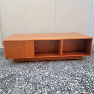 Mid Century Teak Danish Coffee Table Bookshelf by Sannemann