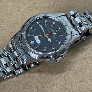 Vintage West End Watch, Navy-Blue Dial, Stainless Steel Bracelet, Automatic 25 Jewels, Gents (H49)