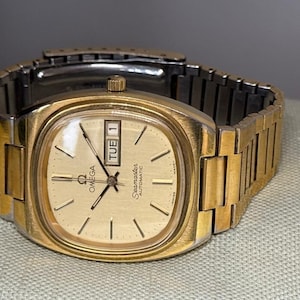Vintage Omega Seamaster, Gold Dial, Gold Stainless Steel Bracelet, Automatic, Gents (H50)