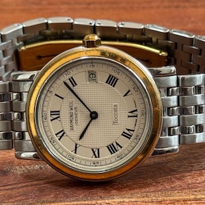 Vintage Raymond Weil Geneve, White Dial, Stainless Steel Bracelet, Toccata, Gents - (H51)